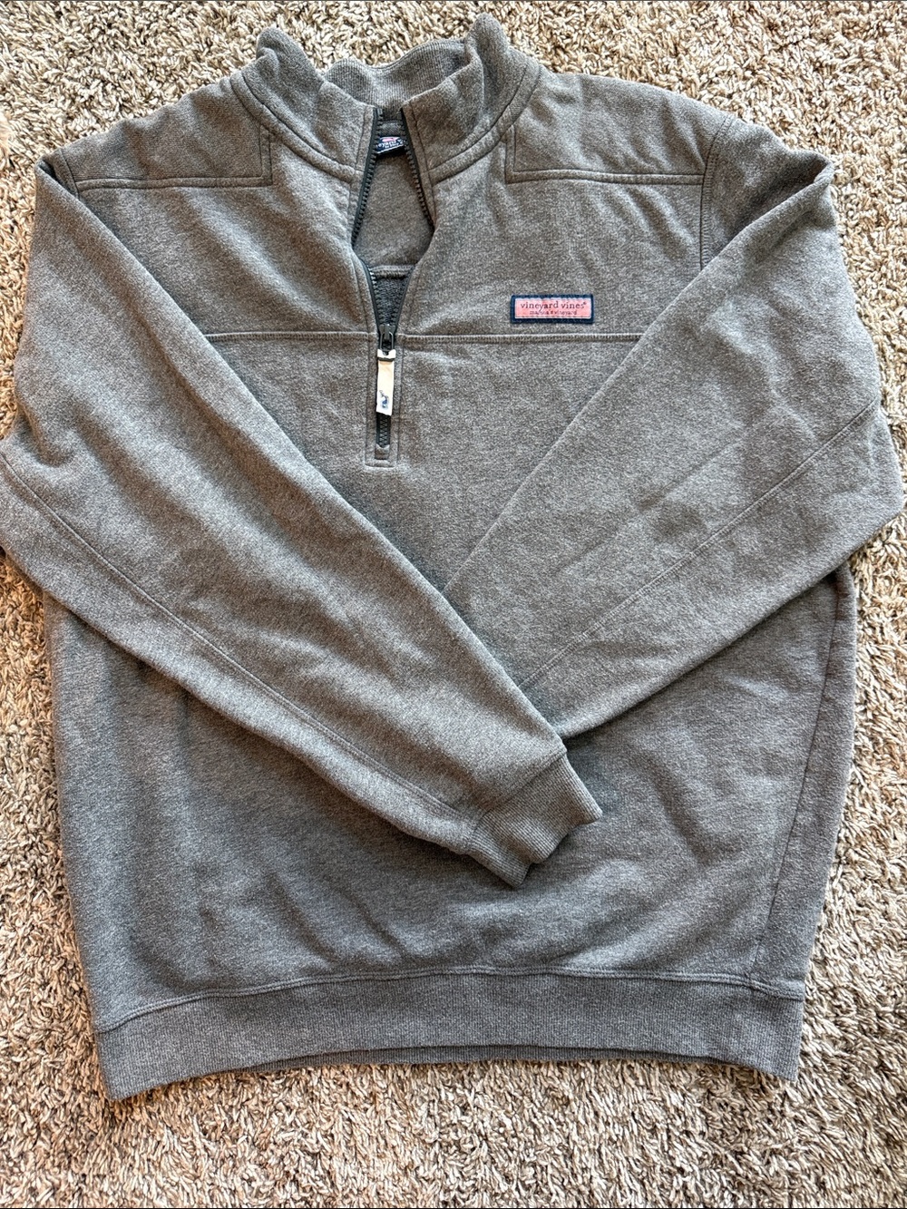 Vineyard Vines Men’s quarter zip sweater.